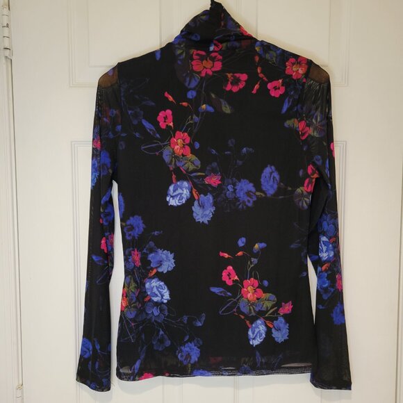 I.N.C. Floral Mesh Turtleneck Top - Picture 7 of 11